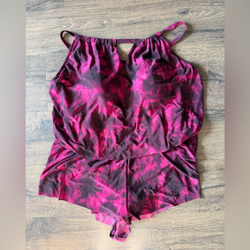 Aqua Green | Keyhole Romper Swimsuit | 2XL